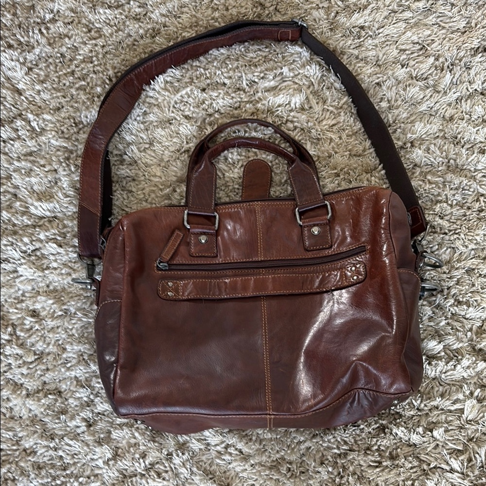 Jack Georges Brown Leather computer/briefcase